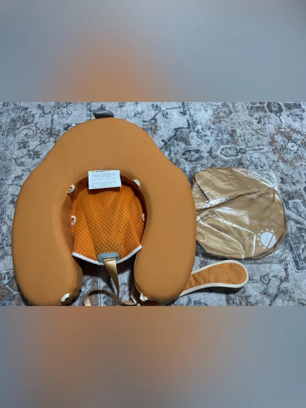 Baby Orange Infant Swim Float with Safety Straps